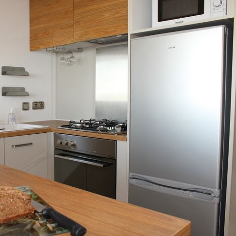 MOBILHOME 4 personnes - Mobil home Premium HORIZON 40m² - 2 chambres + terrasse semi-couverte 15m²  - Vue mer