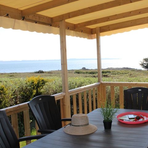 MOBILHOME 4 personnes - Mobil home Premium HORIZON 40m² - 2 chambres + terrasse semi-couverte 15m²  - Vue mer
