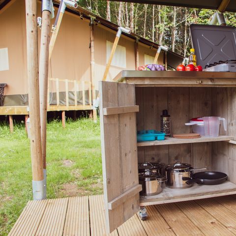 TENTE TOILE ET BOIS 6 personnes - Camping Vallée de L'Our - Tente Safari 6 personnes