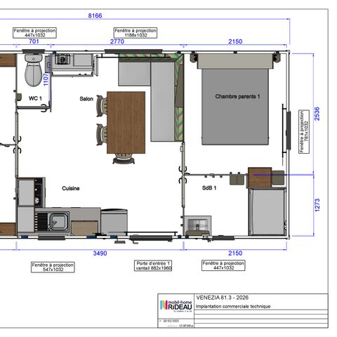 MOBILHOME 6 personnes - Mobilhome PRIVILEGE - GALA - 3 chambres - SAMEDI
