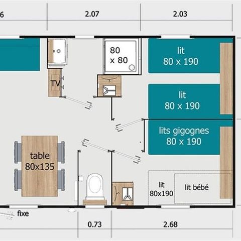 MOBILHOME 6 personnes - Lodge 87