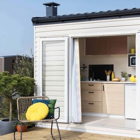 MOBILHOME 2 personnes - Confort 17.8m² - 1 chambre + terrasse