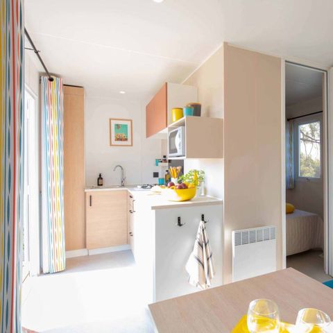 MOBILHOME 2 personnes - Confort 17.8m² - 1 chambre + terrasse