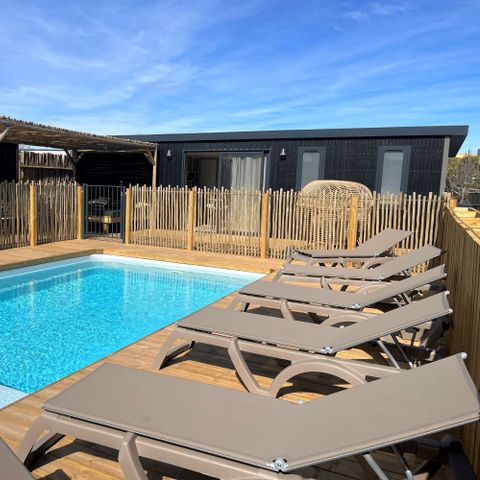 MOBILHOME 8 personnes - NEW// Villa de la Rance Prestige 60m² - 4 chambres - 3 SDB - Piscine - Terrasse couverte - SPA