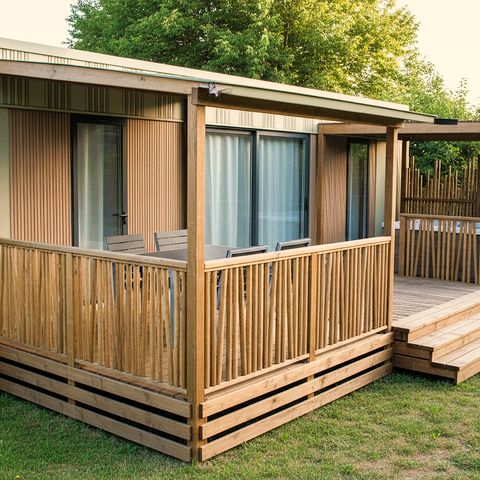 MOBILHOME 4 personnes - NEW// Villa de la Rance Prestige 36m² - 2 chambres - 2 salles de bain - SPA - Terrasse couverte