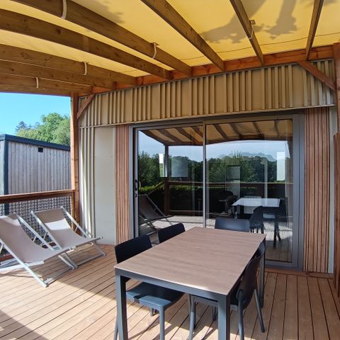 MOBILHOME 2 personnes - NEW //Premium 20m² (1ch-2pers) + terrasse couverte