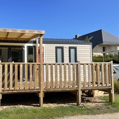 MOBILHOME 4 personnes - "BAHIA Confort +" 27m² - 2 chambres - Terrasse couverte - Lave vaisselle