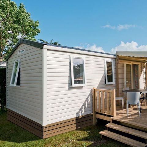 MOBILHOME 6 personnes - BAHAMAS CONFORT 34m² - 3 chambres - Terrasse couverte - Lave vaisselle
