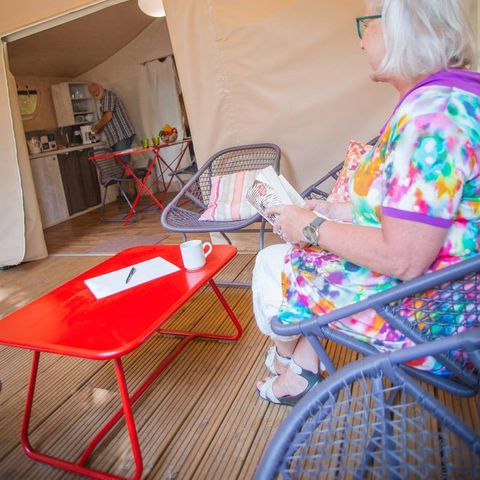 Tente en toile et en bois 4 personnes - Lodge Maassai - 2 chambres 4