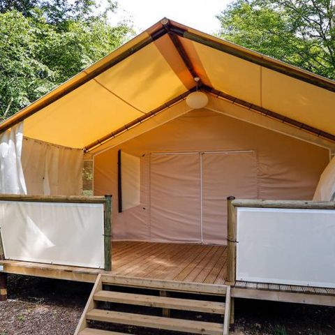 Tente en toile et en bois 4 personnes - Lodge Maassai - 2 chambres 4