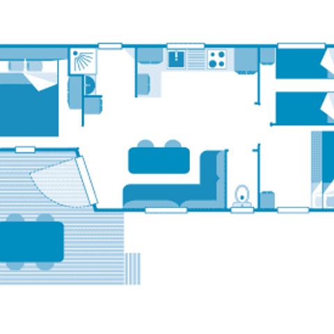 MOBILHOME 6 personnes - Cottage 6p 3ch ***