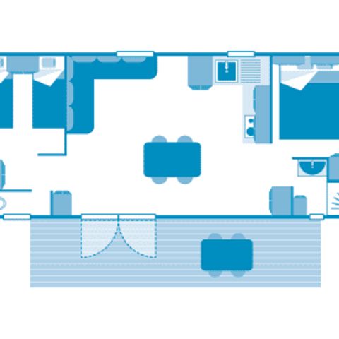 MOBILHOME 4 personnes - Cottage 4p 2ch ****