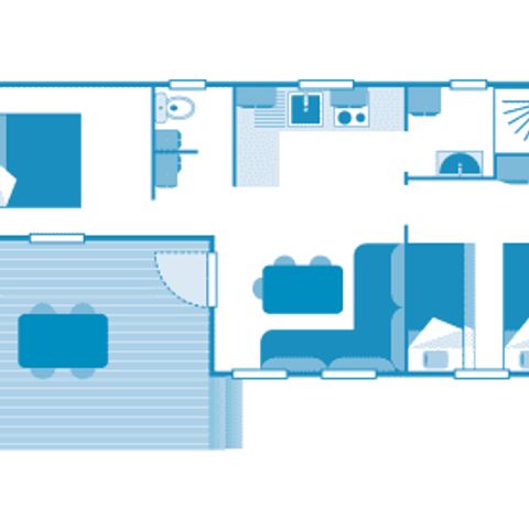 MOBILHOME 5 personnes - Cottage 5p 2ch ***