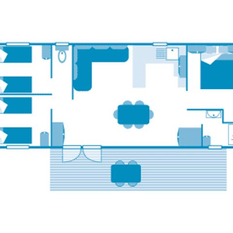 MOBILHOME 6 personnes - Cottage 6p 3ch ****