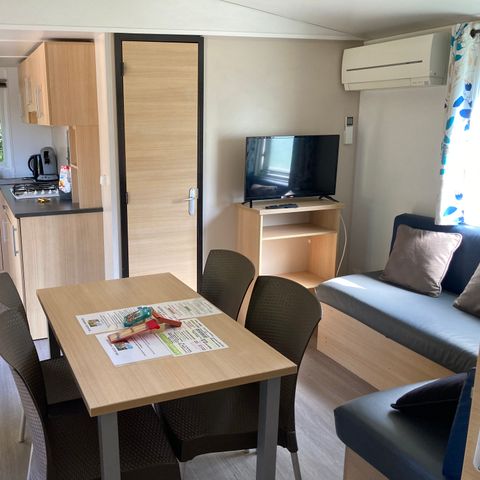 BUNGALOW 2 personnes - 12-Bungalow du Parc 32m2 (2ch - 2/6pers.) + Jaccuzzi + Lits faits + serviette + boissons + TV + Clim - prix pour 2 personnes