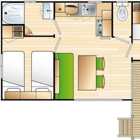 MOBILHOME 4 personnes - Mobil home Bambou