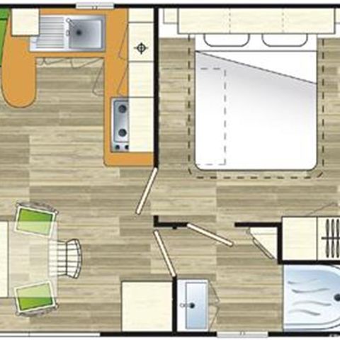 MOBILHOME 6 personnes - Mobil home Baobab