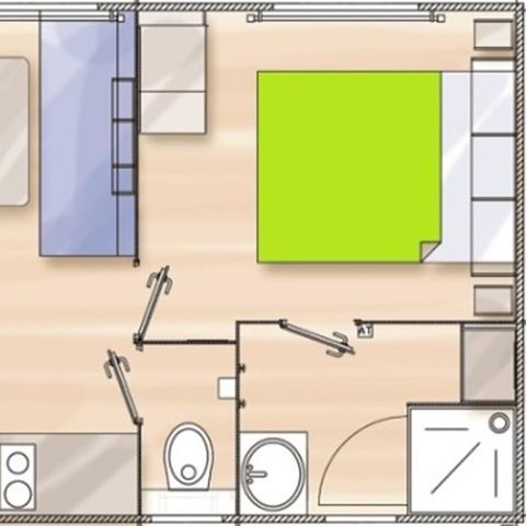 MOBILHOME 2 personnes - Mobil home Bonsaï