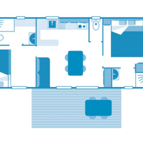 MOBILHOME 4 personnes - Cottage Family 4p 2ch Premium