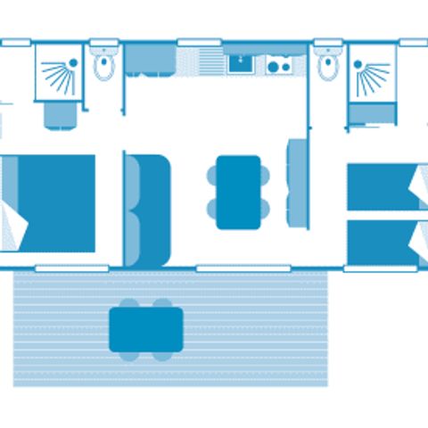 MOBILHOME 4 personnes - Cottage 4p 2ch ****