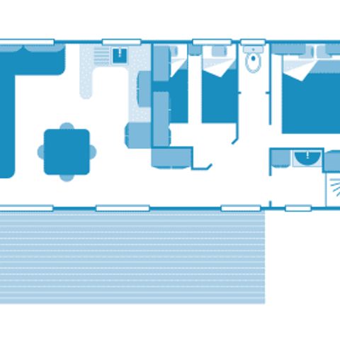 MOBILHOME 5 personnes - Cottage 4/5p 2ch Vue Mer ***