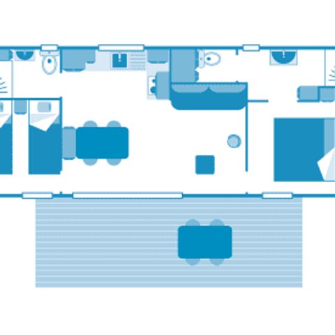 MOBILHOME 4 personnes - Cottage Otello 4p 2ch Premium