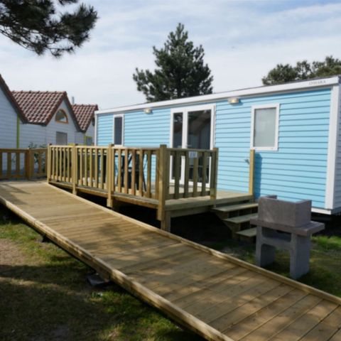 MOBILHOME 4 personnes - PMR 2 CHAMBRES plaque gaz réfrigérateur vaisselle télévision