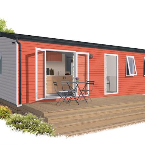 MOBILHOME 6 personnes - MOBIL HOME CONFORT+  DIM plaque induction regrigérateur lave vaisselle grille pain bouilloire seche cheveux vaisselle télévision