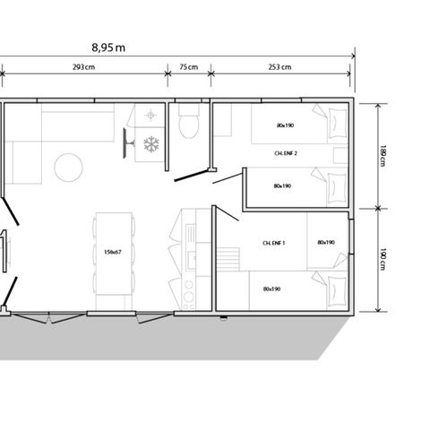 MOBILHOME 6 personnes - Confort Plus 3 chambres