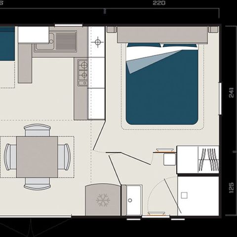 MOBILHOME 6 personnes - Confort 3 chambres