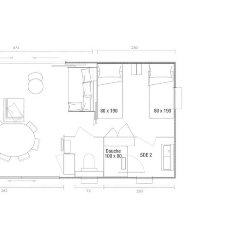 MOBILHOME 4 personnes - Premium 2 Chambres