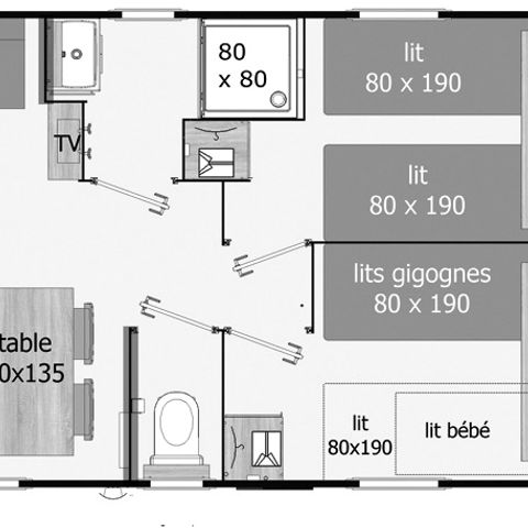 MOBILHOME 6 personnes - OPALIA