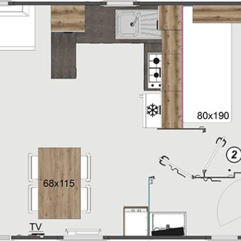 MOBILHOME 6 personnes - BORA 2 Chambres 4/6 Places