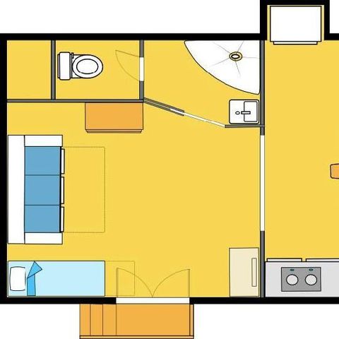 STUDIO 2 personnes - Studio Genêt 22 m² - 1 pièce - Climatisation