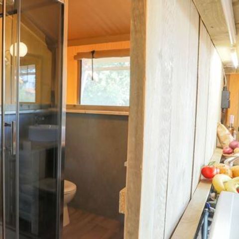 Tente en toile et en bois 6 personnes - Tente Safari Lodge | 3 Ch. | 6 Pers. | Terrasse surélevée | Clim.