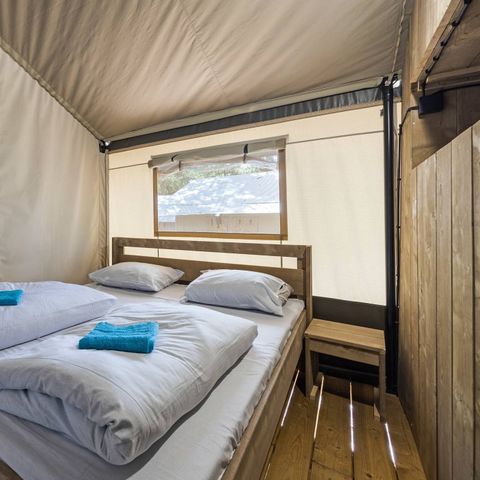 TENTE TOILE ET BOIS 6 personnes - Safaritent sanitaire