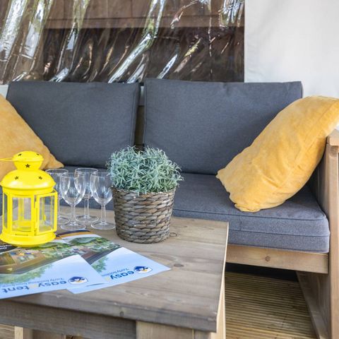 TENTE TOILE ET BOIS 6 personnes - Safaritent sanitaire