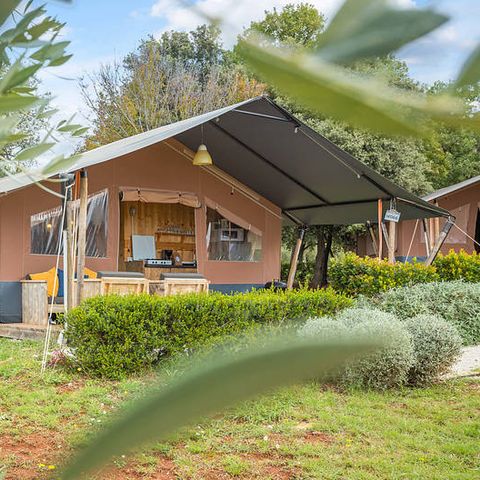 TENTE TOILE ET BOIS 4 personnes - Safaritent sanitaire