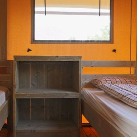 Tente en toile et en bois 6 personnes - Tente Safari Lodge | 3 Ch. | 6 Pers. | 1 SDB | Clim.