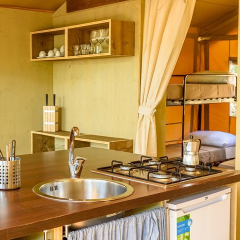 TENTE TOILE ET BOIS 5 personnes - Country Lodge