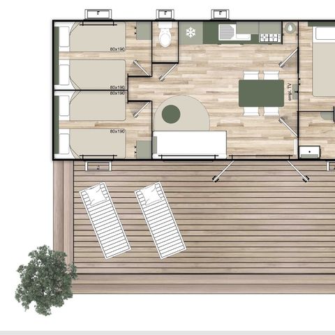 MOBILHOME 6 personnes - Mobilhome 3 - 35m² - 3 chambres