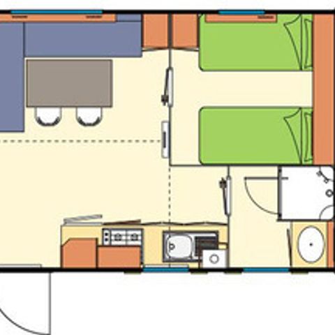 MOBILHOME 4 personnes - 23m² 2Chambres
