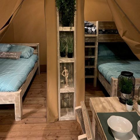 TENTE TOILE ET BOIS 5 personnes - Tente Woody 25m² 2Chambres SANS SANITAIRES