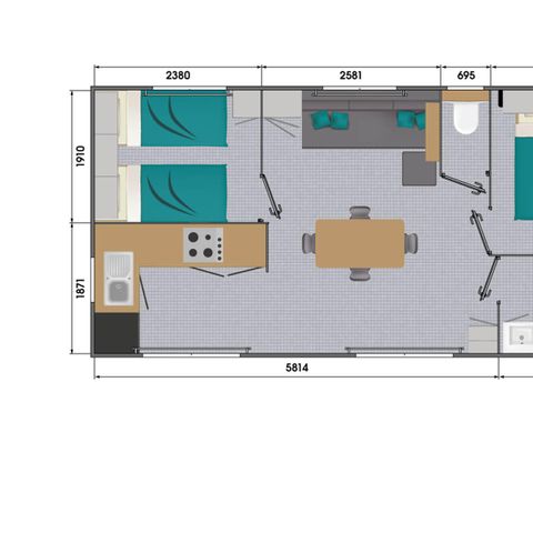 MOBILHOME 4 personnes - Privilège 4P Classic