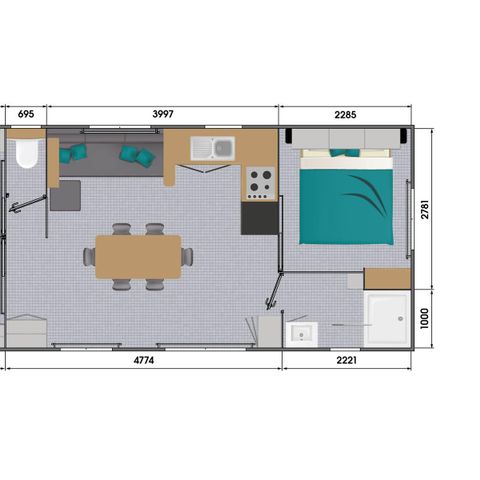 MOBILHOME 6 personnes - Privilège 6P Classic D