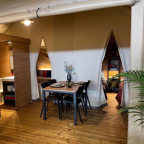 Tente en toile et en bois 4 personnes - Tente Lodge