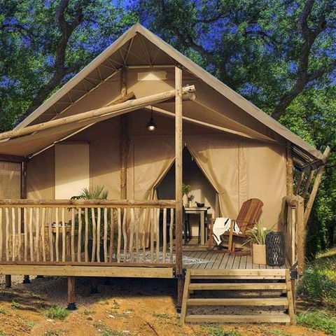 Tente en toile et en bois 4 personnes - Tente Lodge