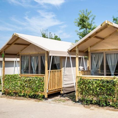 Tente en toile et en bois 2 personnes - SAFARI TENT