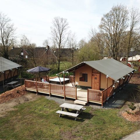Tente en toile et en bois 6 personnes - Bien-être