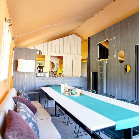 Tente en toile et en bois 8 personnes - Safari Cottage XL